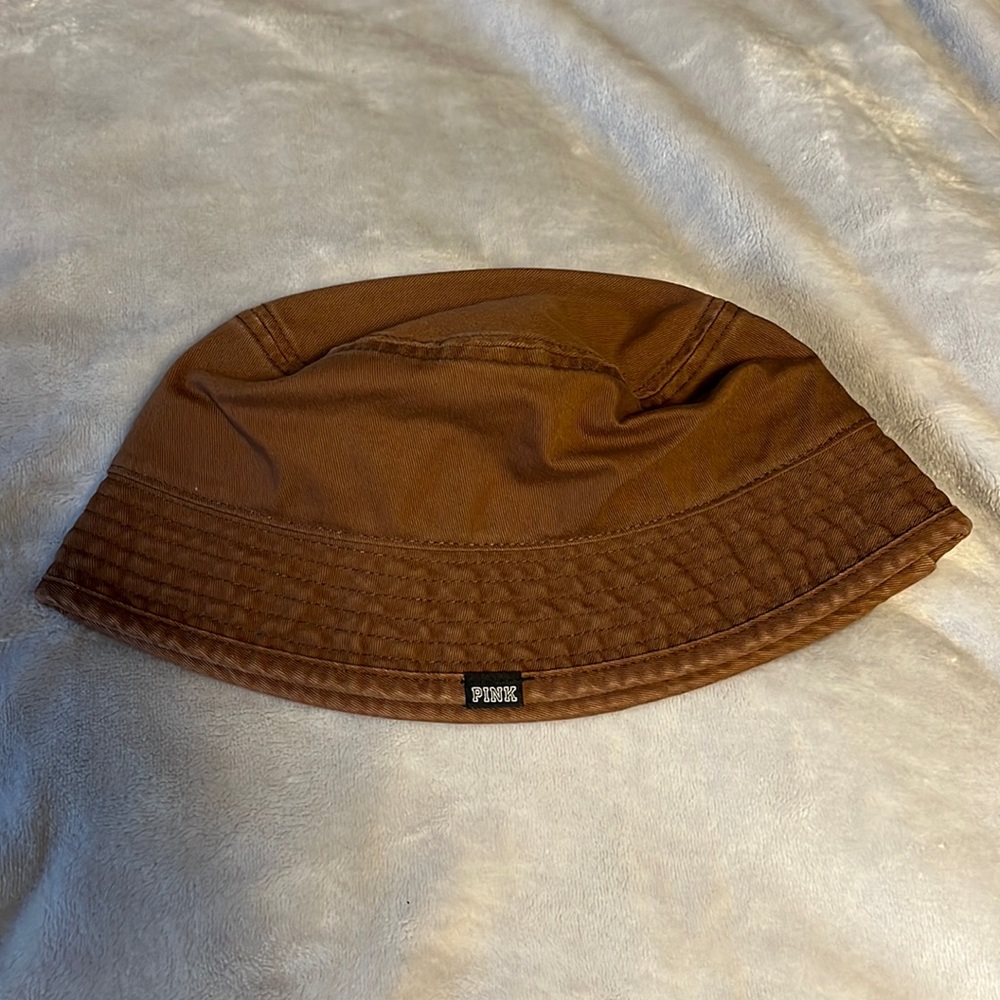 NWOT Victoria's Secret PINK Brown Bucket Hat. - Picture 2 of 4